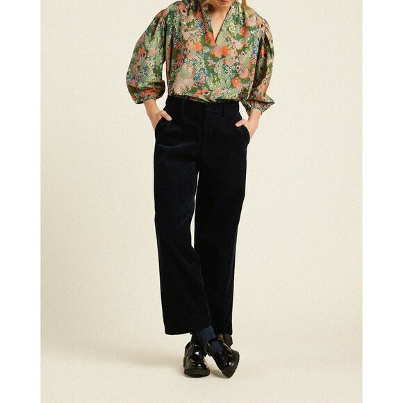 Trovata Birds of Paradis Finch Pant Navy Inkwell Corduroy NWT Medium - Picture 1 of 10